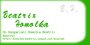 beatrix homolka business card